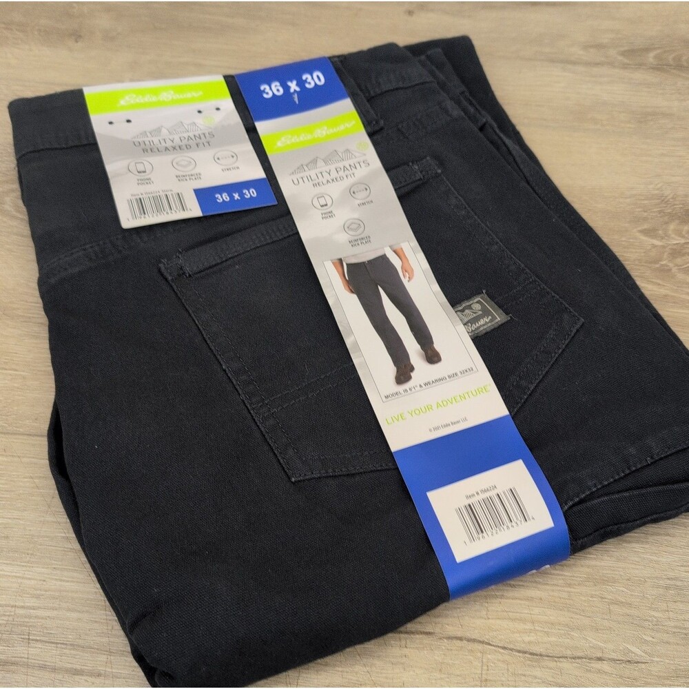 Eddie Bauer Men’s Utility Pants Relaxed Fit Navy Blue Size 36X30 New